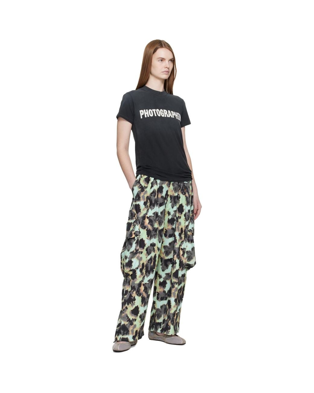 Collina Strada Black Pleated Cargo Pants