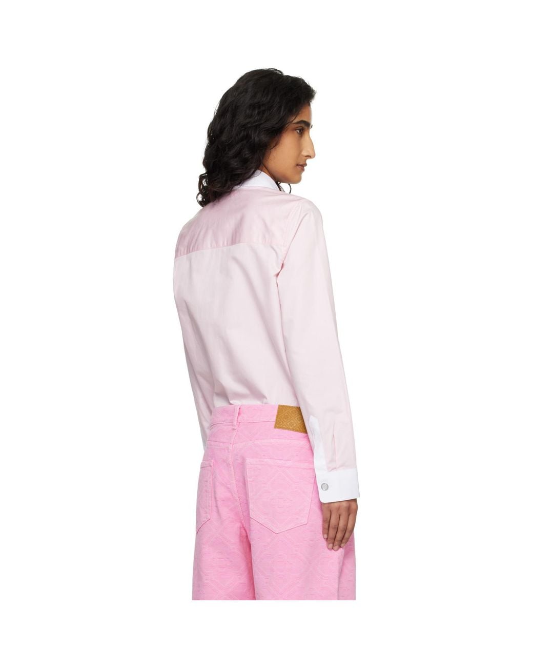 Casablanca Pink Crystal Logo Shirt