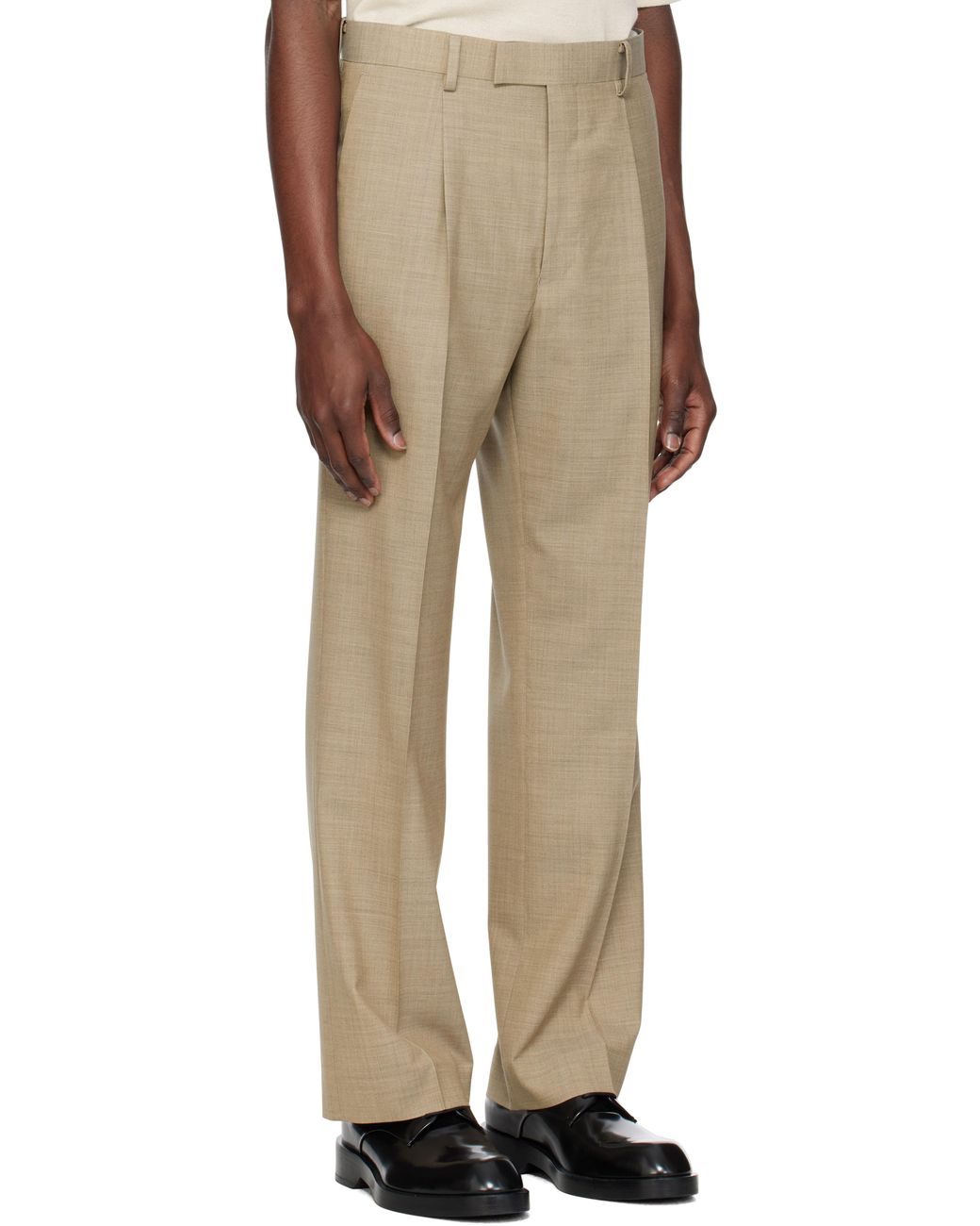 AURALEE Super Fine Tropical Wool Trousers in Natural for Men | Lyst