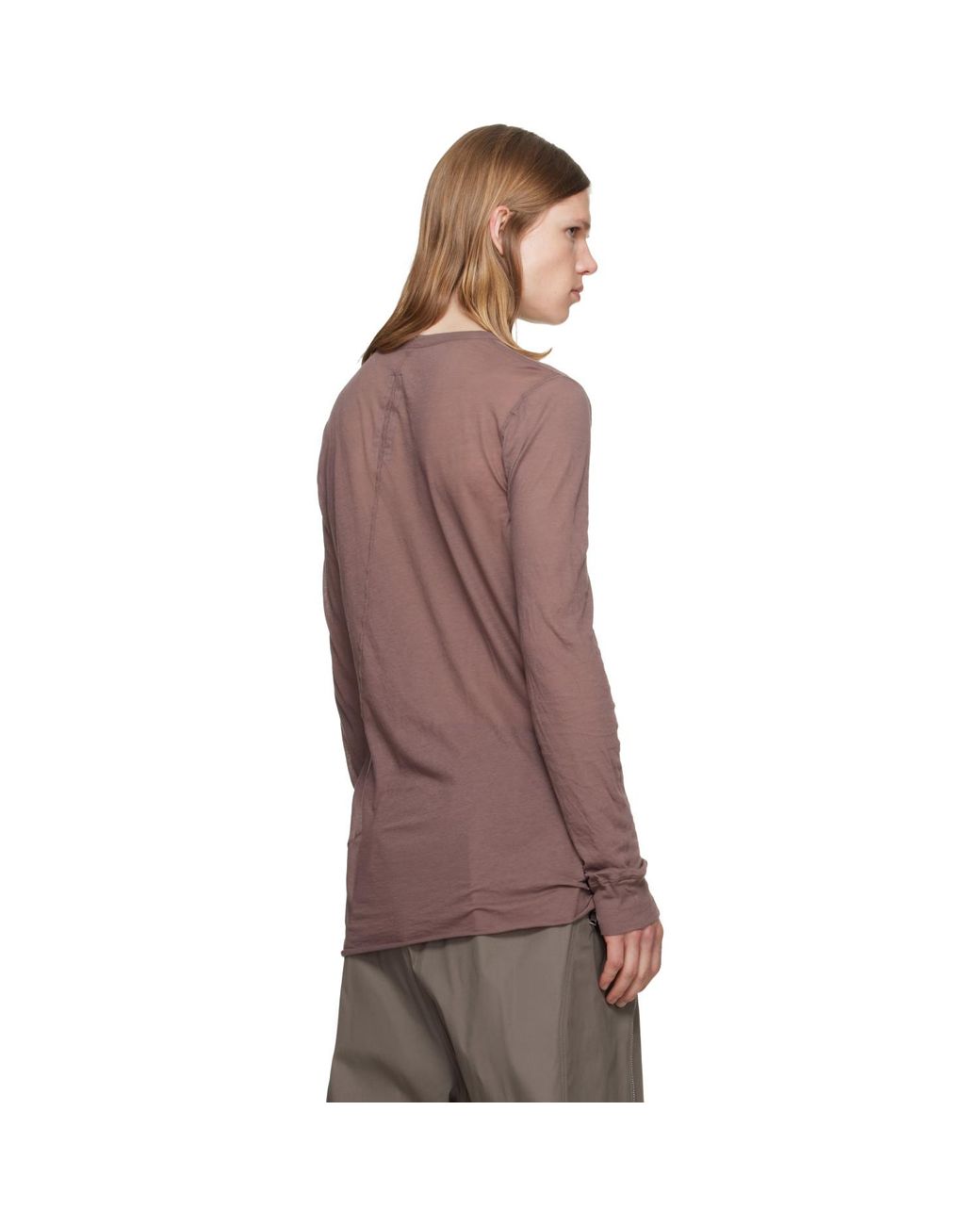 Rick Owens Brown Tower Basic Ls T-Shirt for men