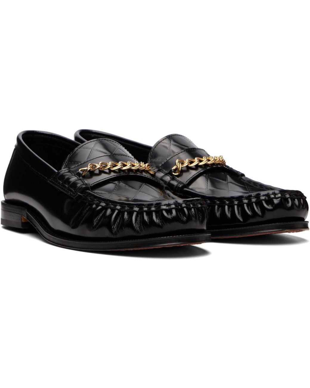 Ernest W. Baker Black Chain Loafers for men