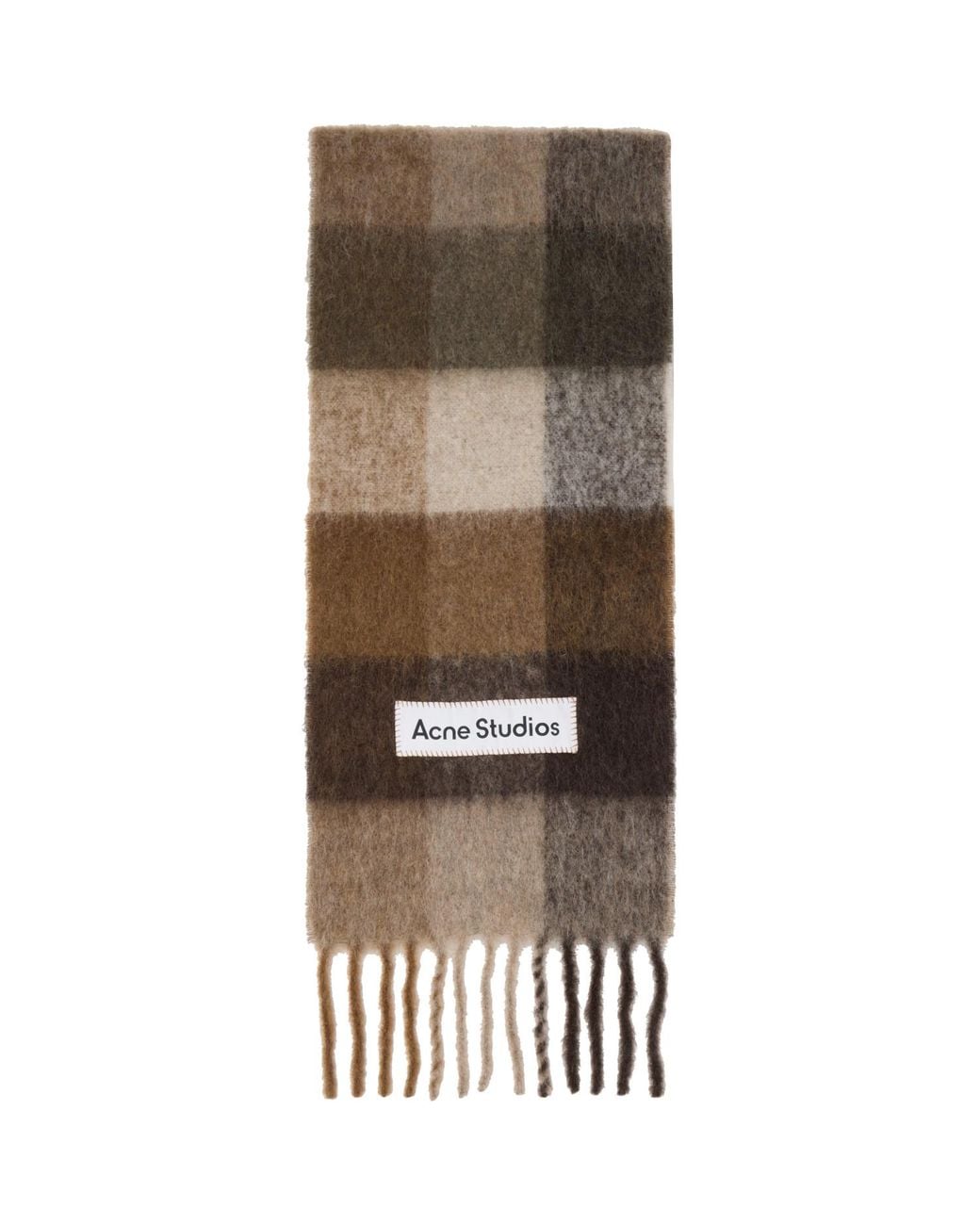 Acne Multicolor Mohair Checked Scarf for men