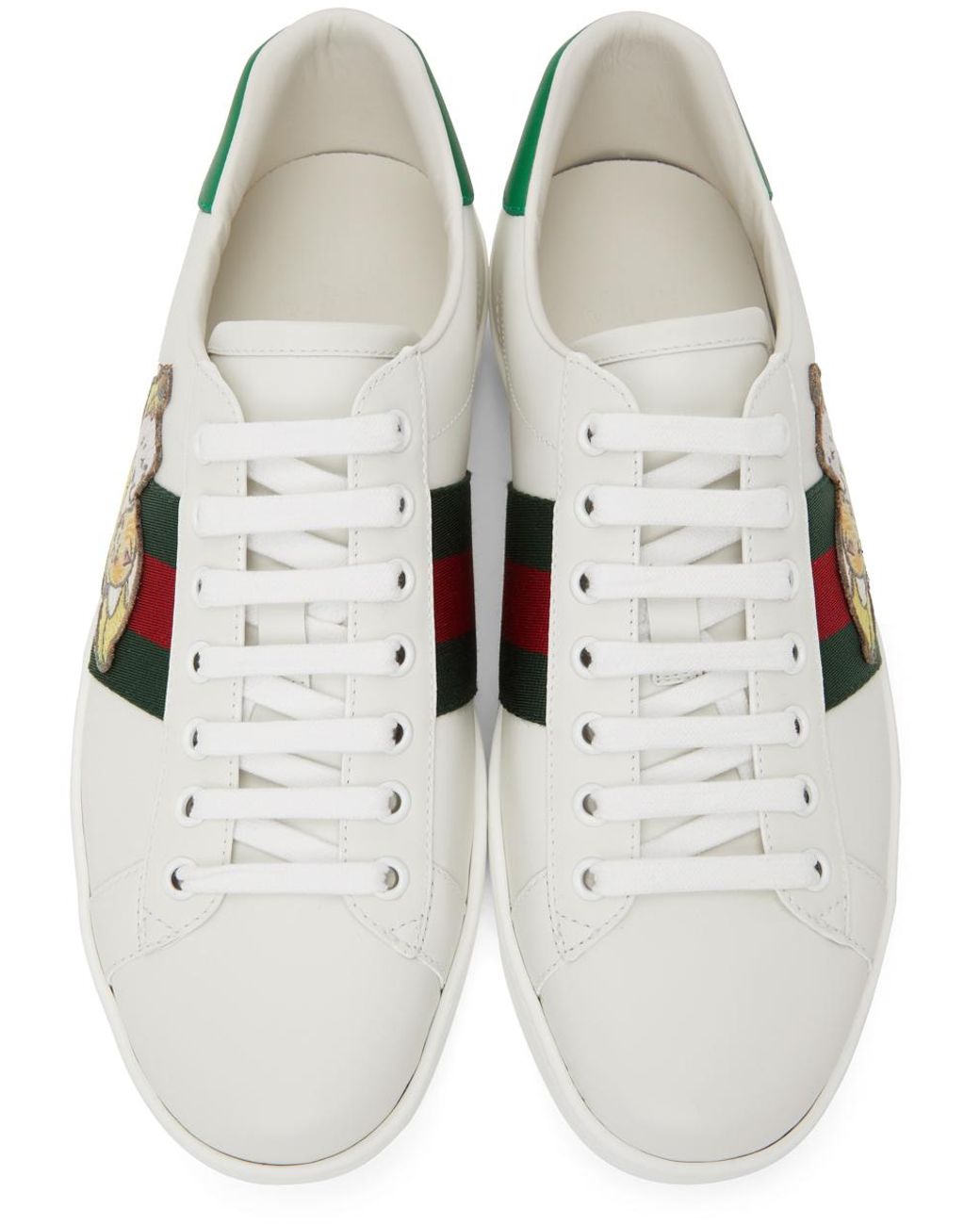 Gucci Leather Bananya Ace Sneaker in White for Men - Save 6% | Lyst