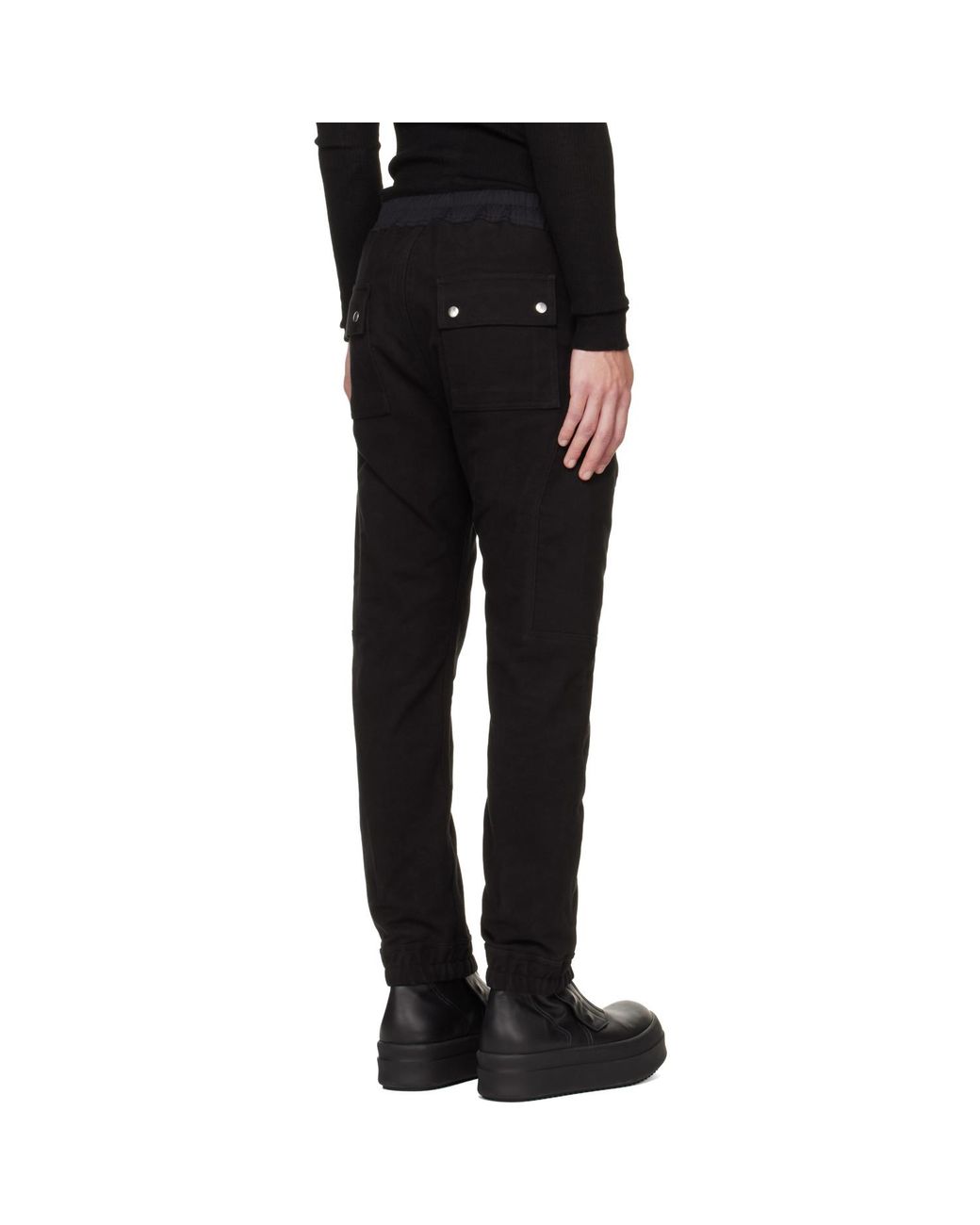 Rick Owens Black Tower Heizer Cargo Pants for men