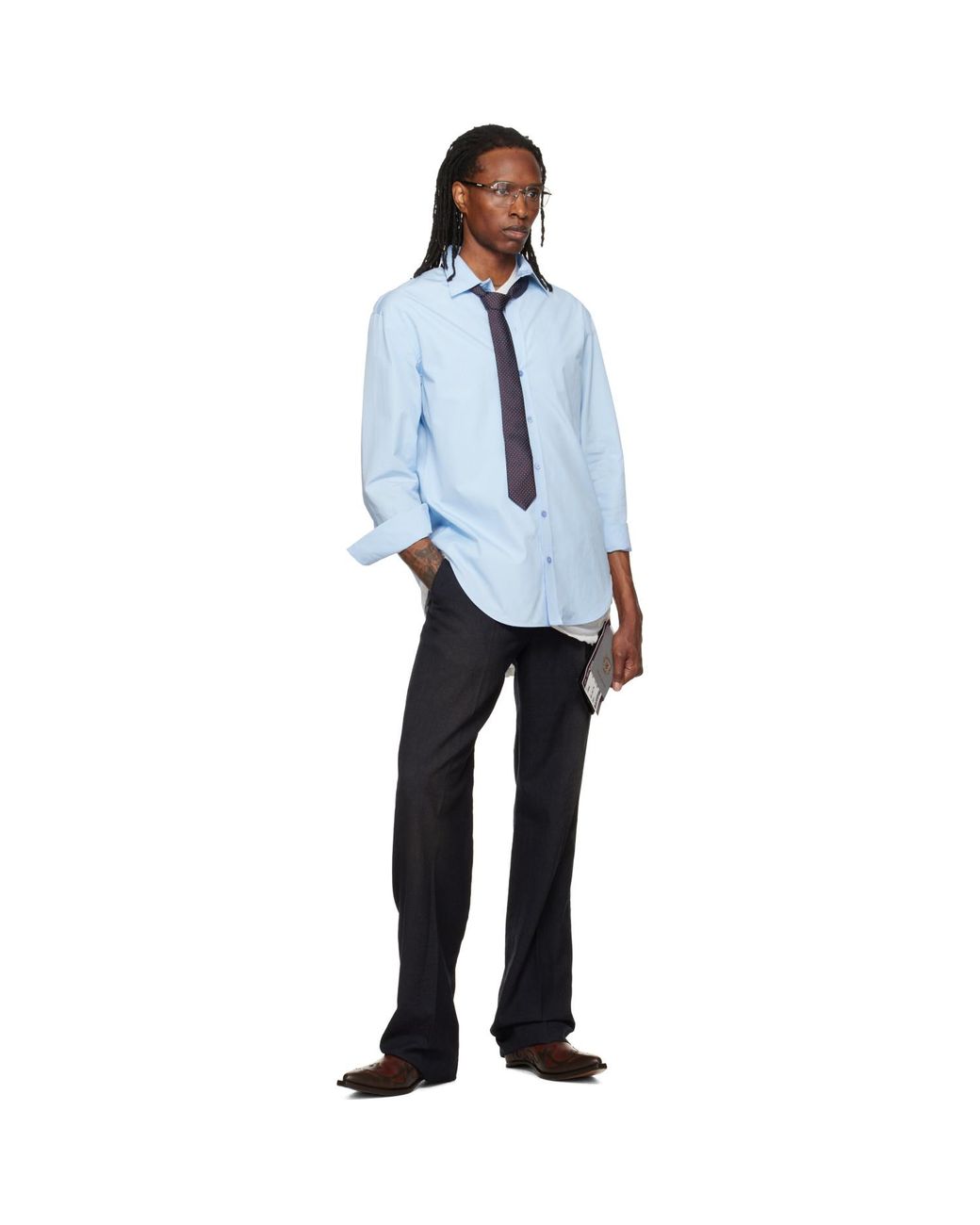Balenciaga Blue Standard Shirt for men