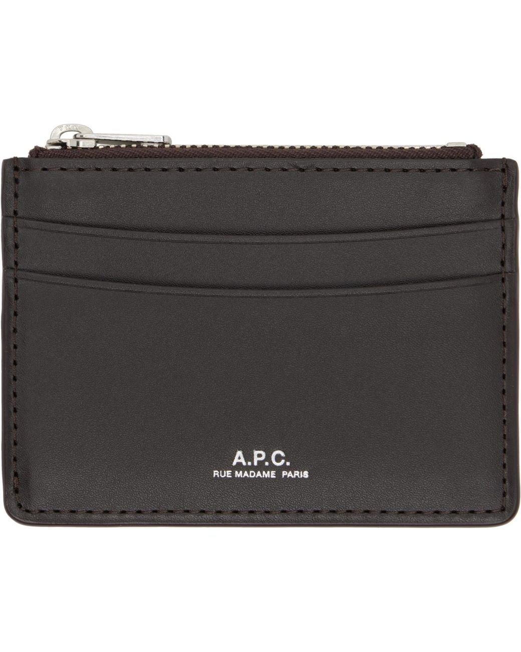 A.P.C. Black Paris Card Holder for men