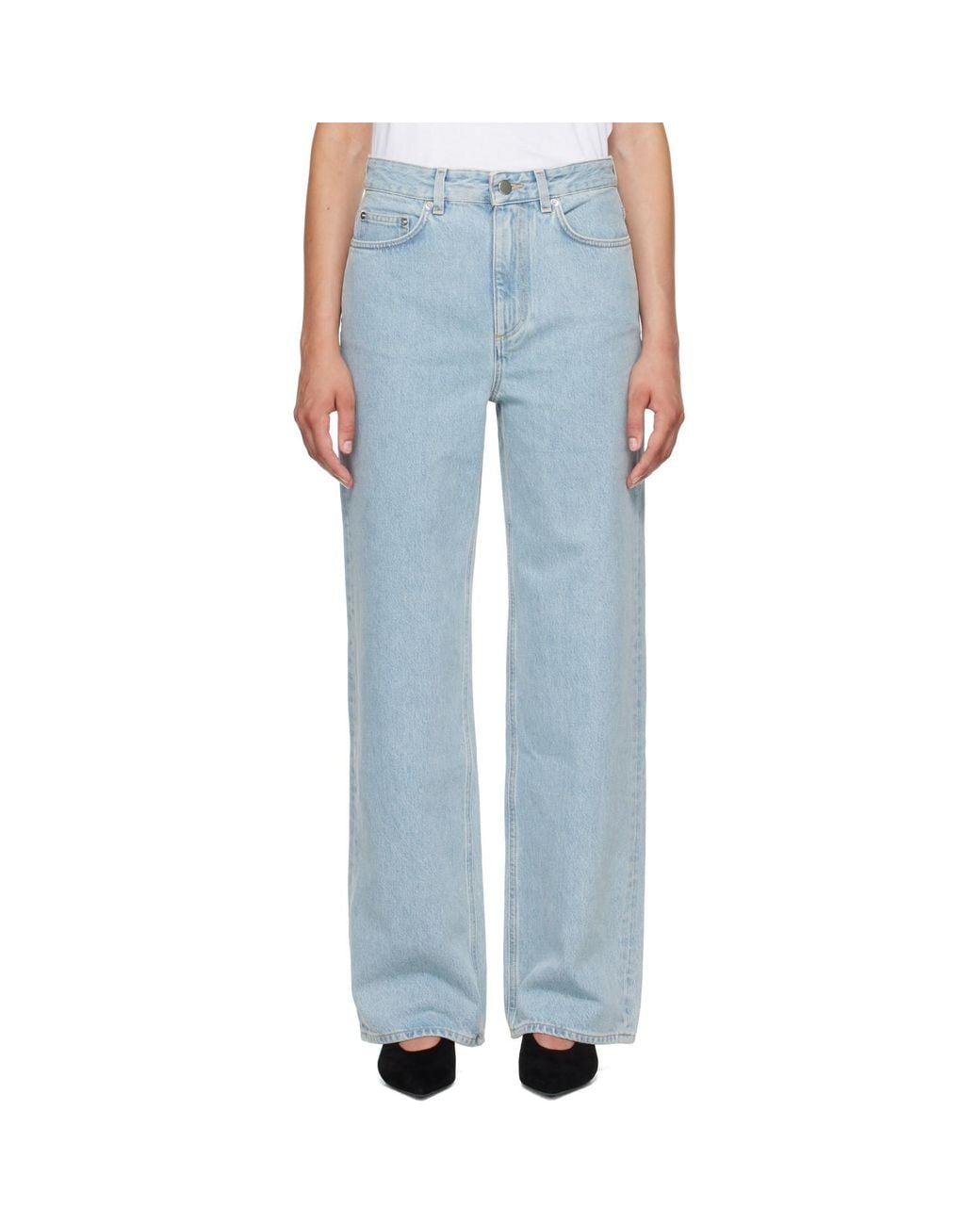 Loulou de Saison Blue Mico Wide Leg Jeans
