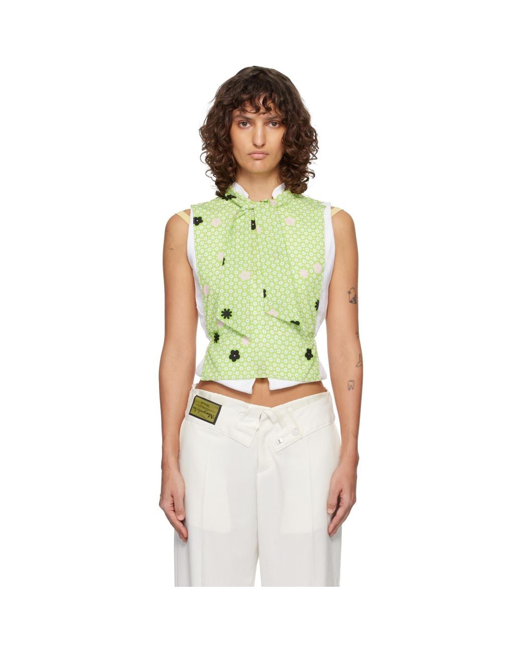 MM6 by Maison Margiela Green Stole Top