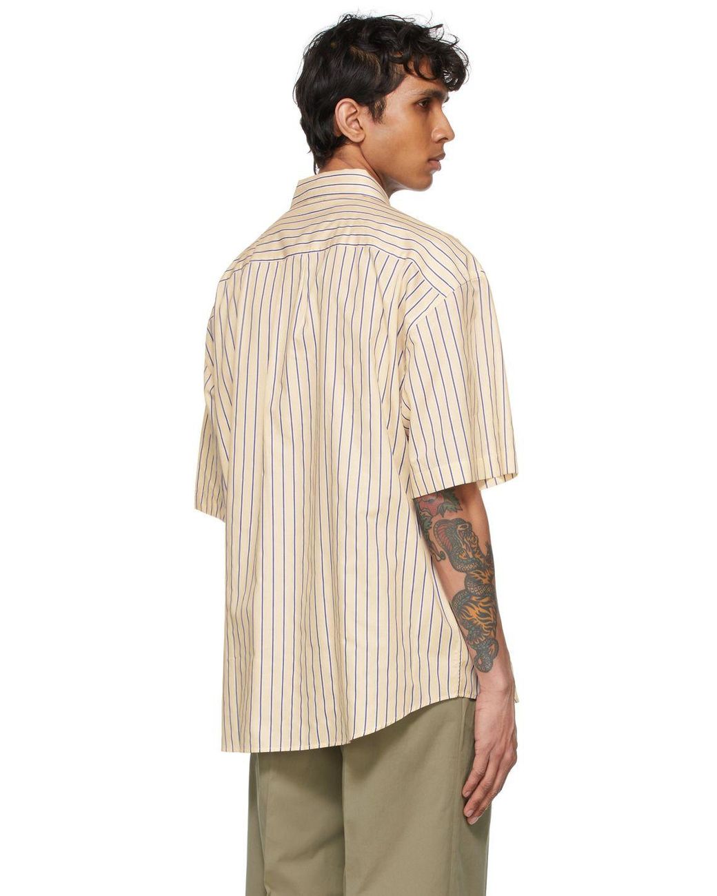 mfpen Beige Input Short Sleeve Shirt in Natural for Men | Lyst