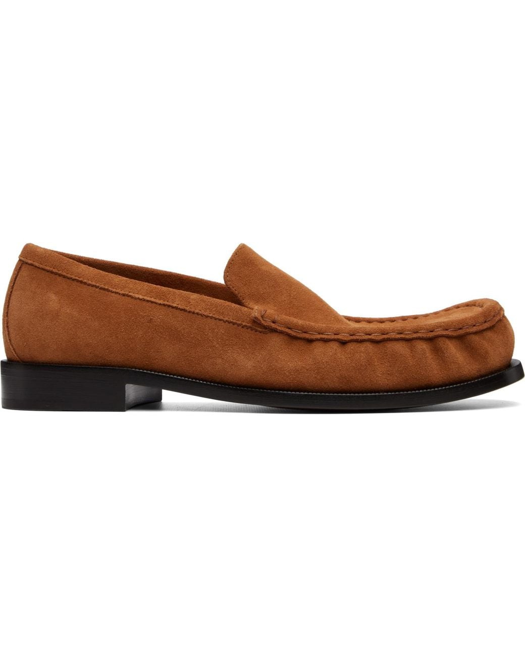 Dries Van Noten Brown Tan Suede Loafers for men