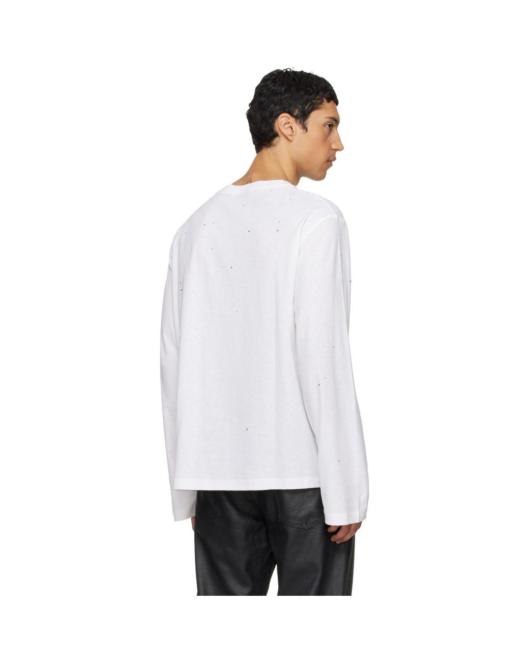 Acne White Logo T-Shirt for men