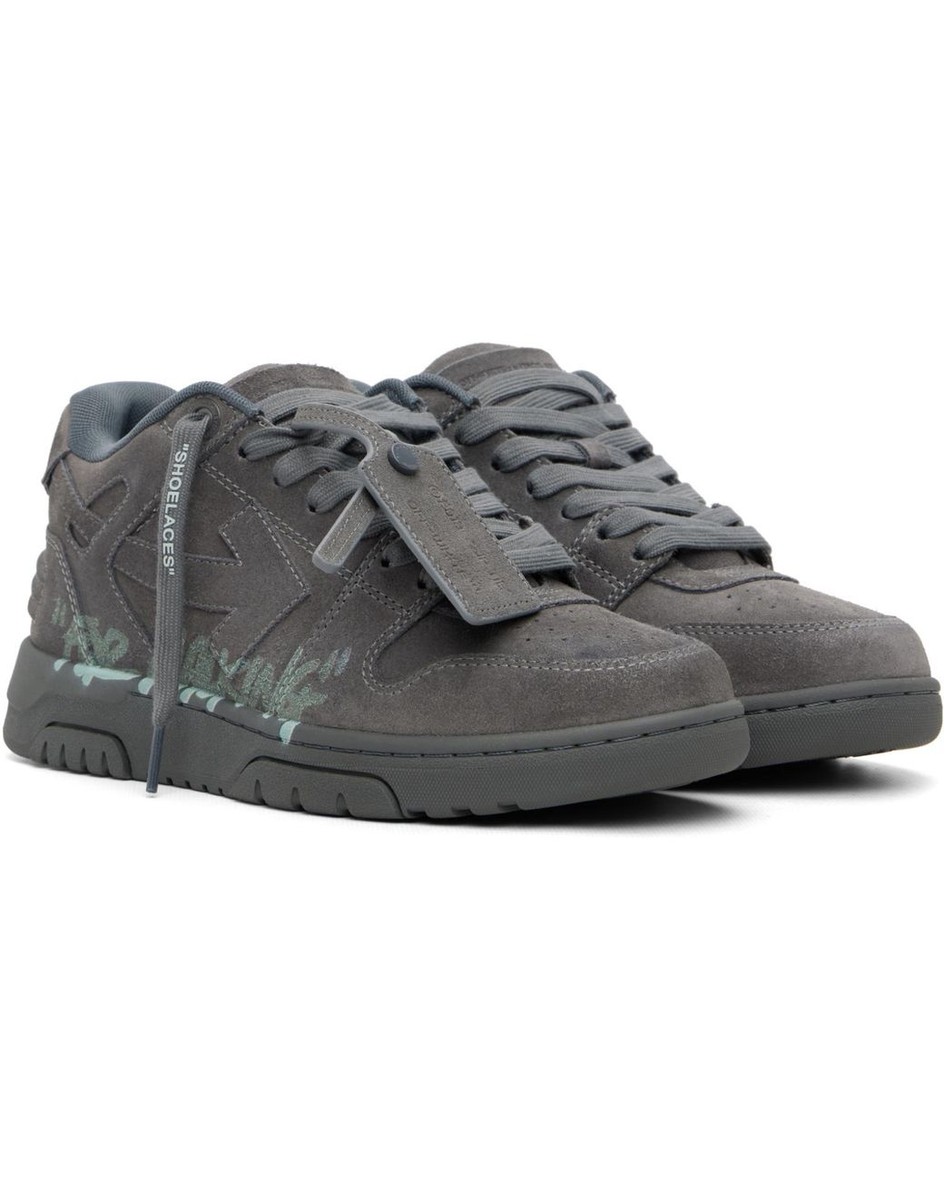 Off-White c/o Virgil Abloh Black Out Of Office For Walking Suede Sneakers for men