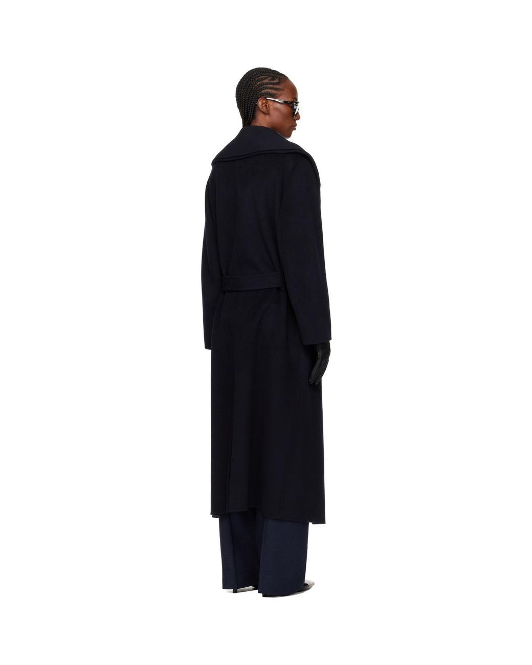 Rohe Black Signature Double-Faced Scarf Coat