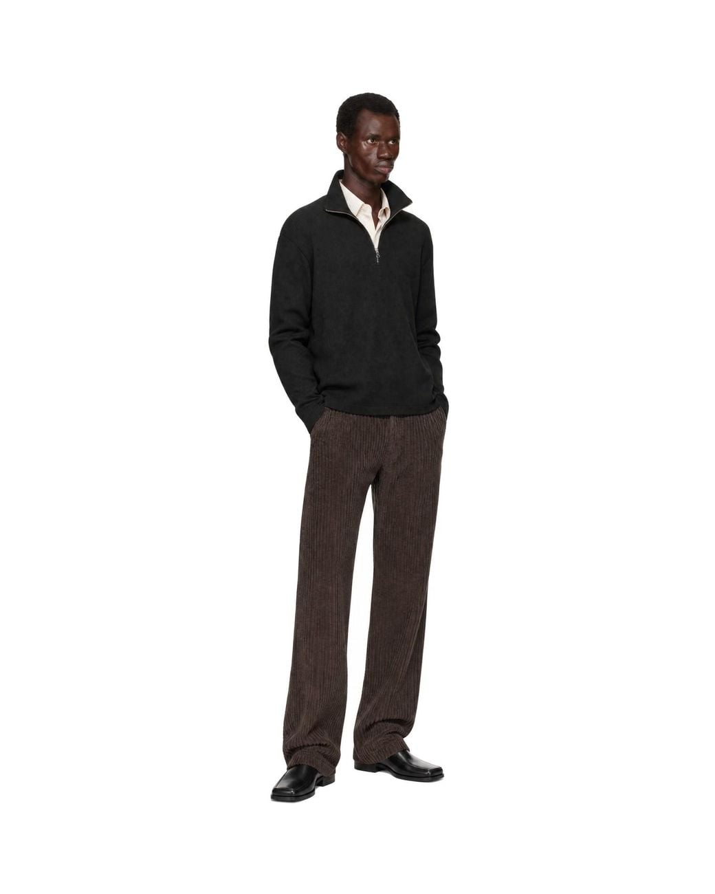 Another Aspect Black Another 1.0 Zip Sweatshirt for men
