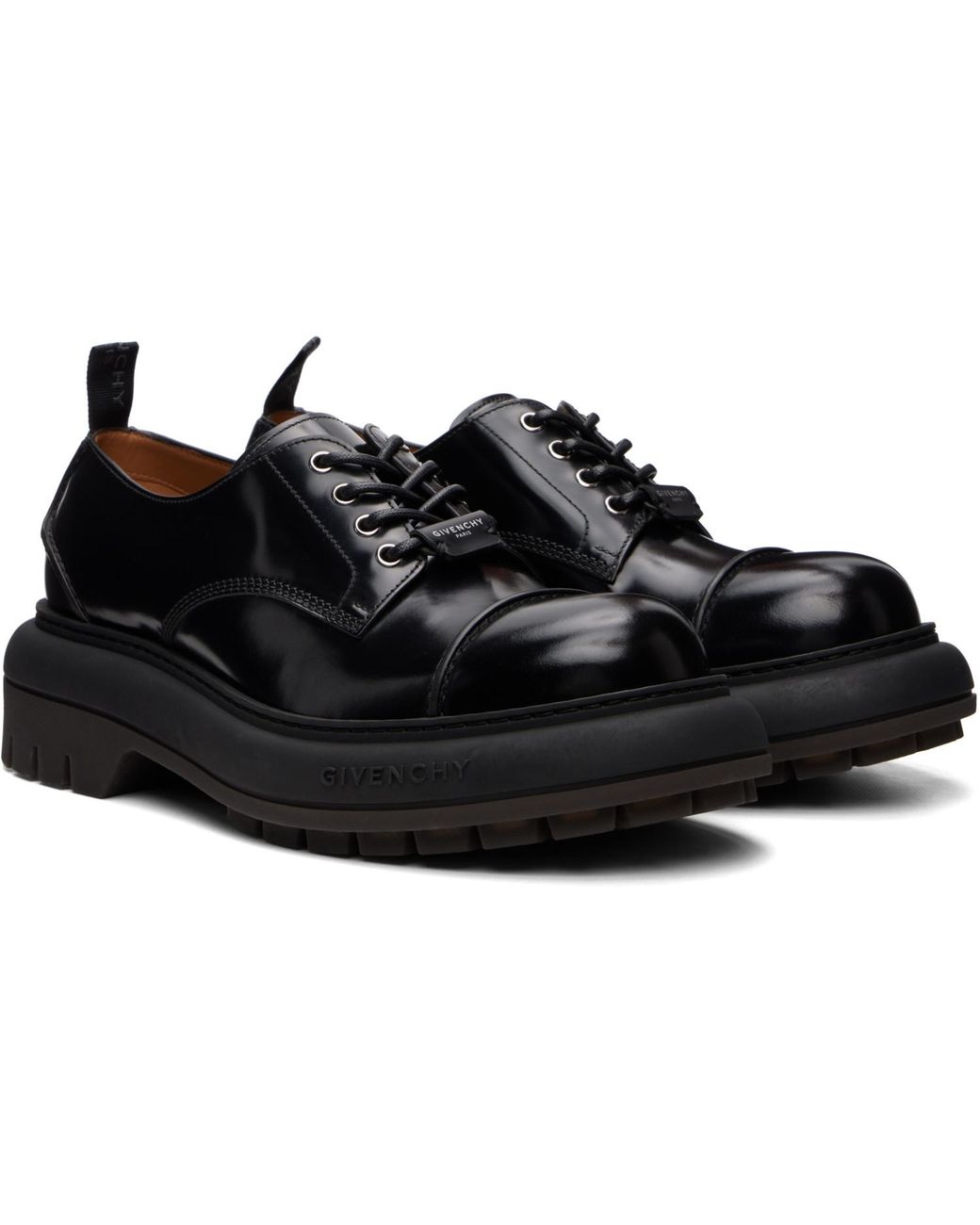 Givenchy Black Cargo' Leather Derbys for men