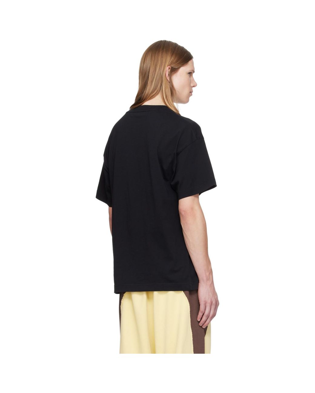 Palm Angels Black Neck Logo Regular T-Shirt for men