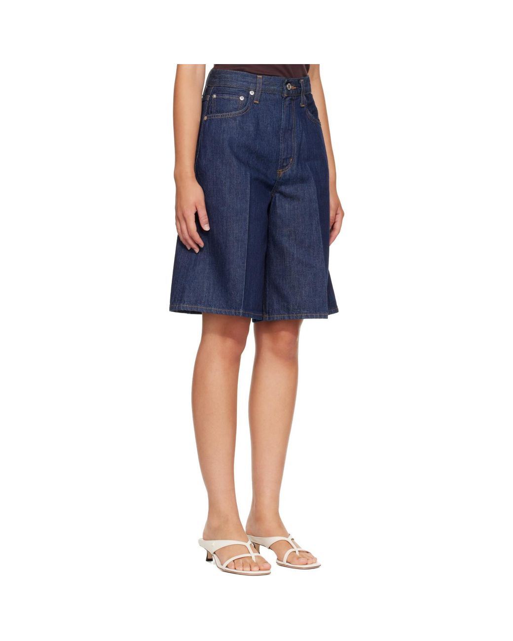 Agolde Blue Nolan Denim Shorts