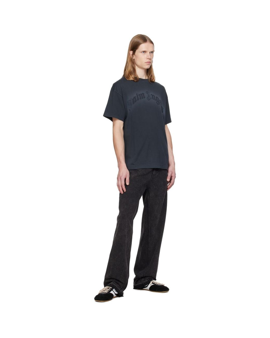 Palm Angels Blue Patch Regular T-Shirt for men
