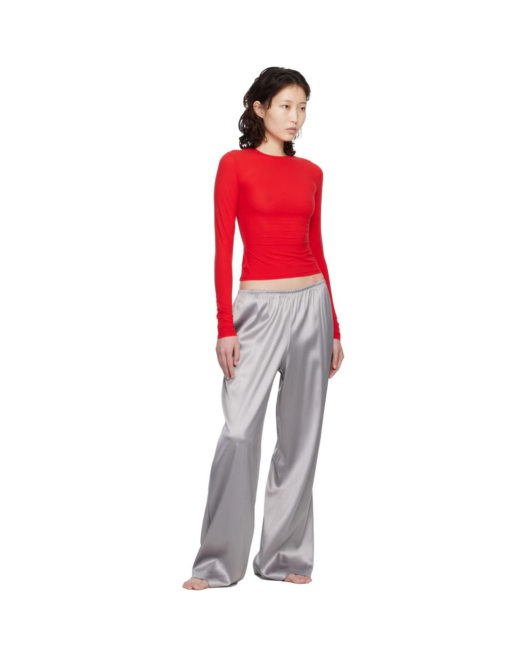 Skims Red Fits Everybody Long Sleeve T-Shirt