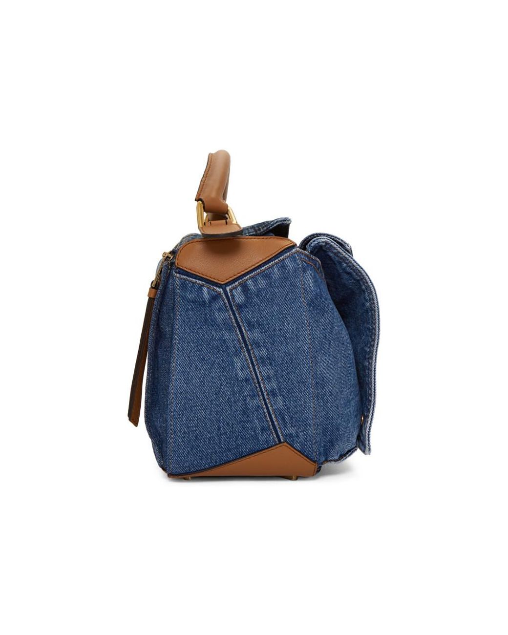 Loewe Tan And Blue Medium Denim Puzzle Pockets Bag Lyst UK