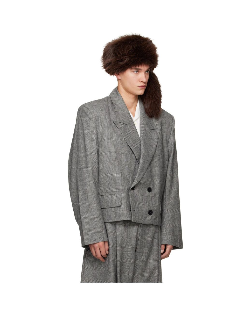 VAQUERA Gray Slouchy Blazer for men