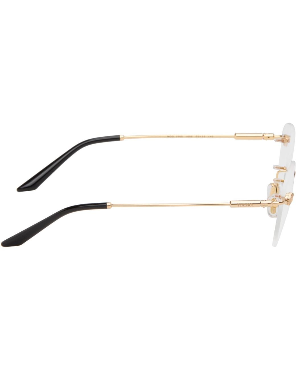 Versace Metallic Rimless Glasses