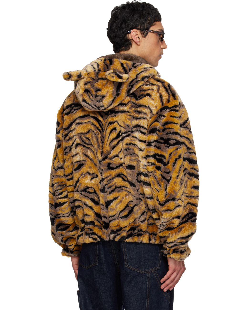 KENZO Multicolor Paris Tiger' Faux-Fur Jacket for men