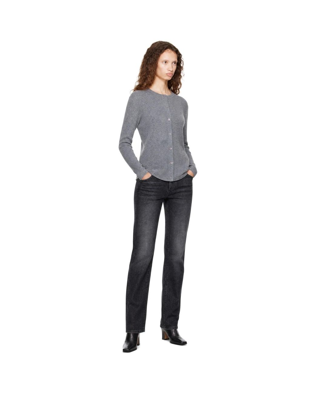 Lisa Yang Gray Abeena Cardigan