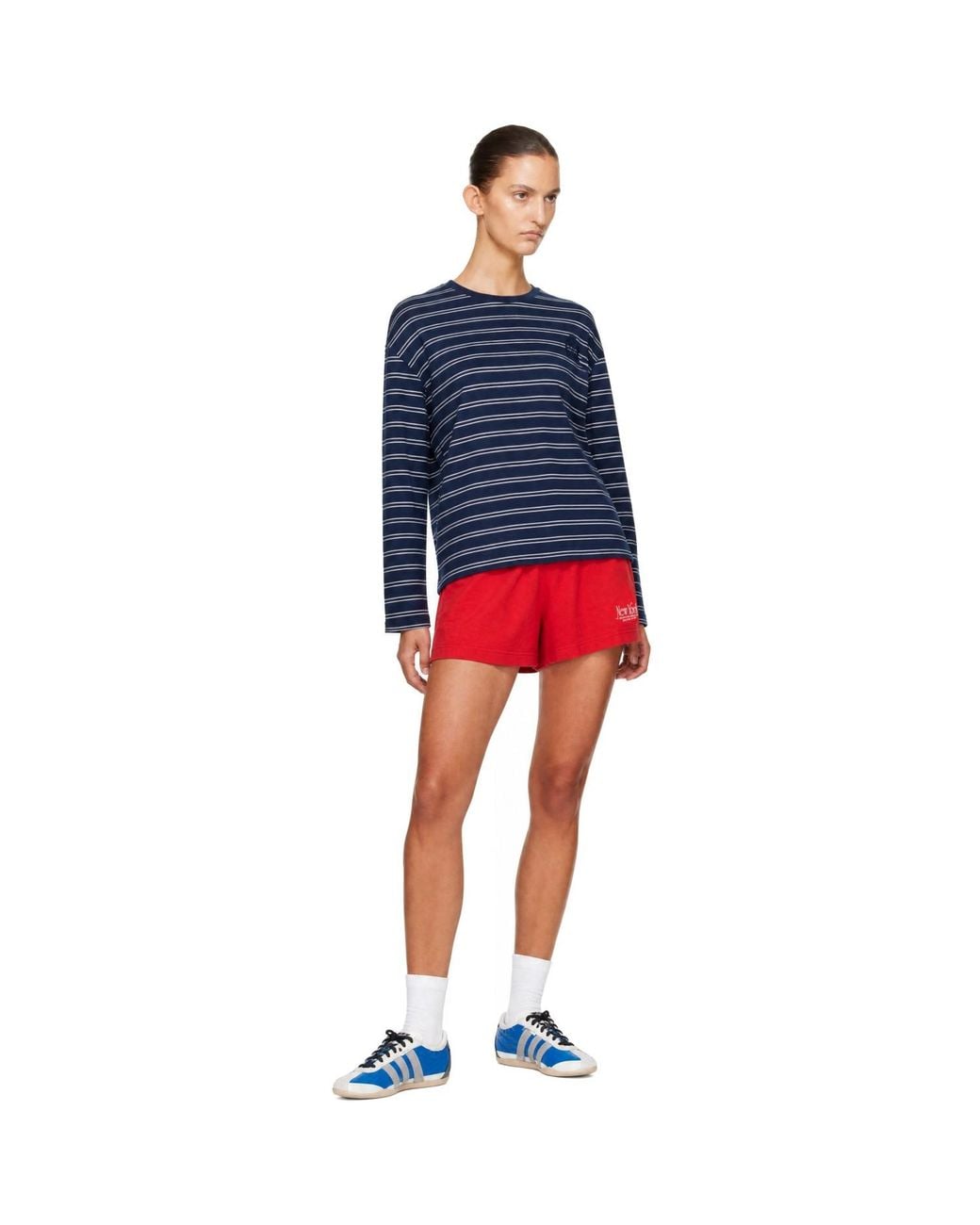 Sporty & Rich Red 'New York' Ivy Disco Shorts