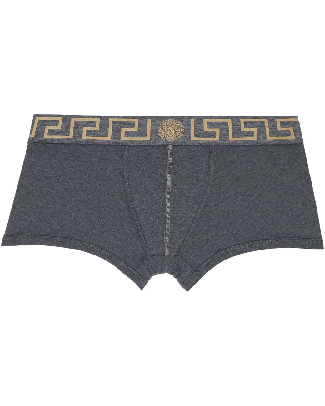 メンズ Versace マルチカラー グレカ ボーダー ボクサーブリーフ 3枚セット Black