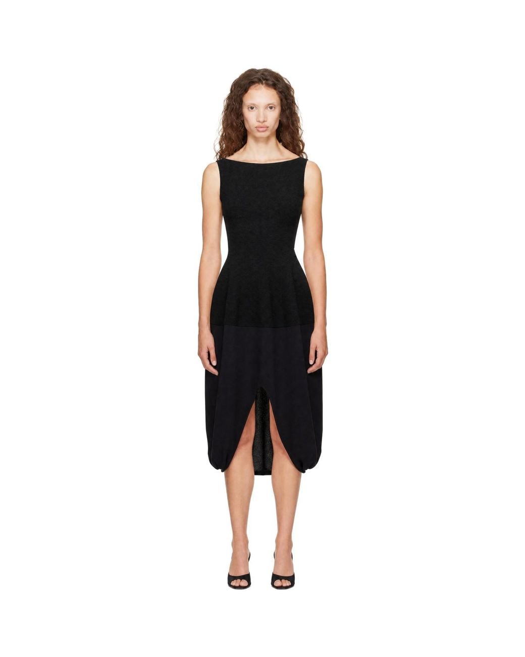 Proenza Schouler Black Sukki Draped Viscose Maxi Dress