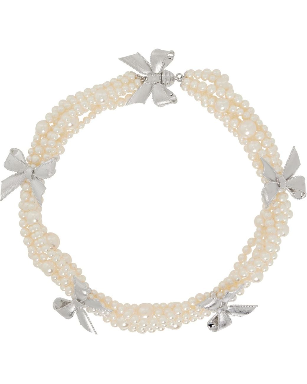 ShuShu/Tong Metallic Yvmin Edition Bowknot Layers Clasp Necklace