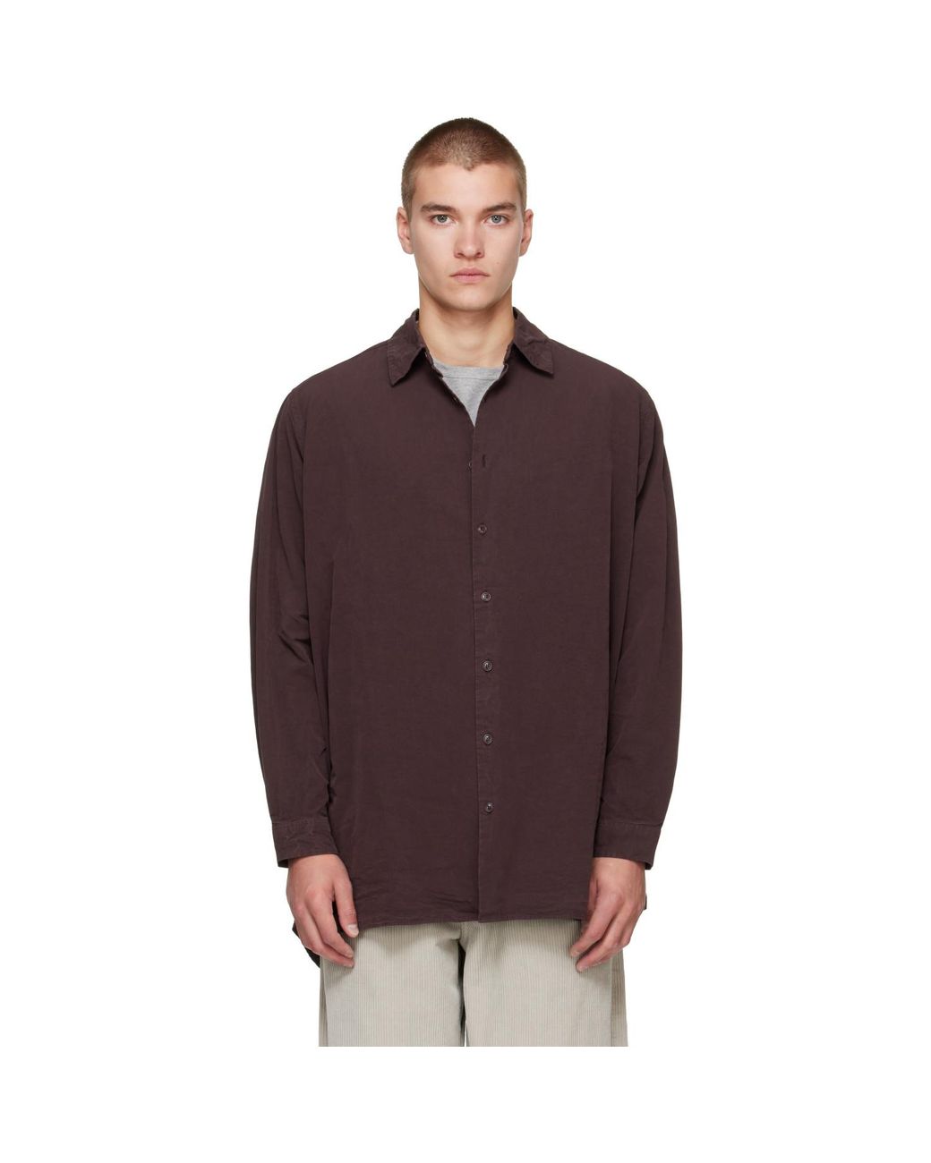 Casey Casey Red Paper Cot Ikla Shirt for men