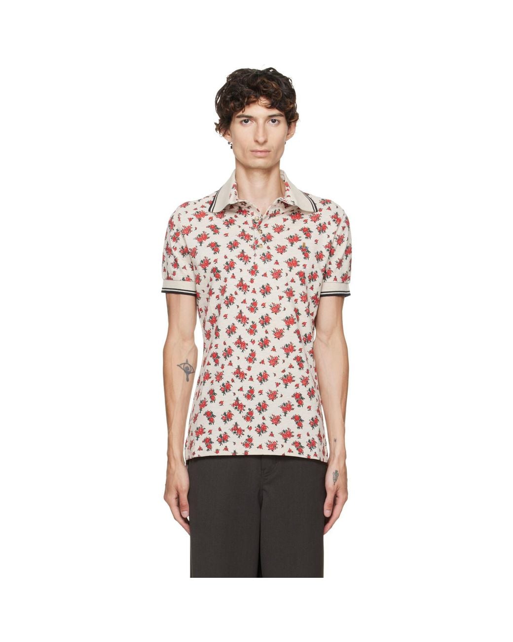 Vivienne Westwood Red Two Button Polo for men