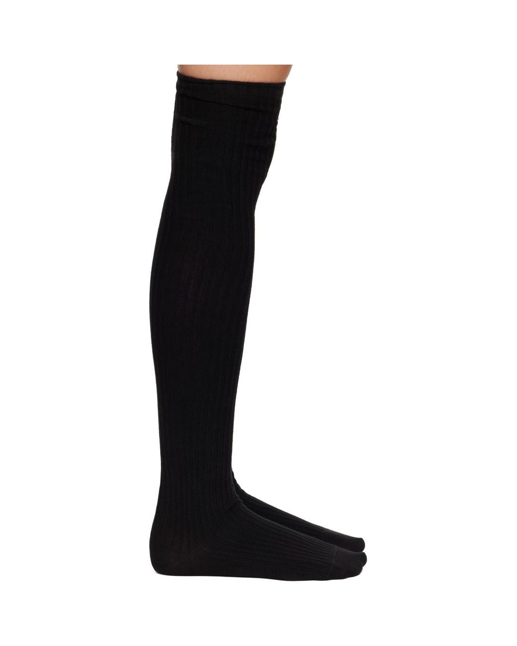 Baserange Black Overknee Socks