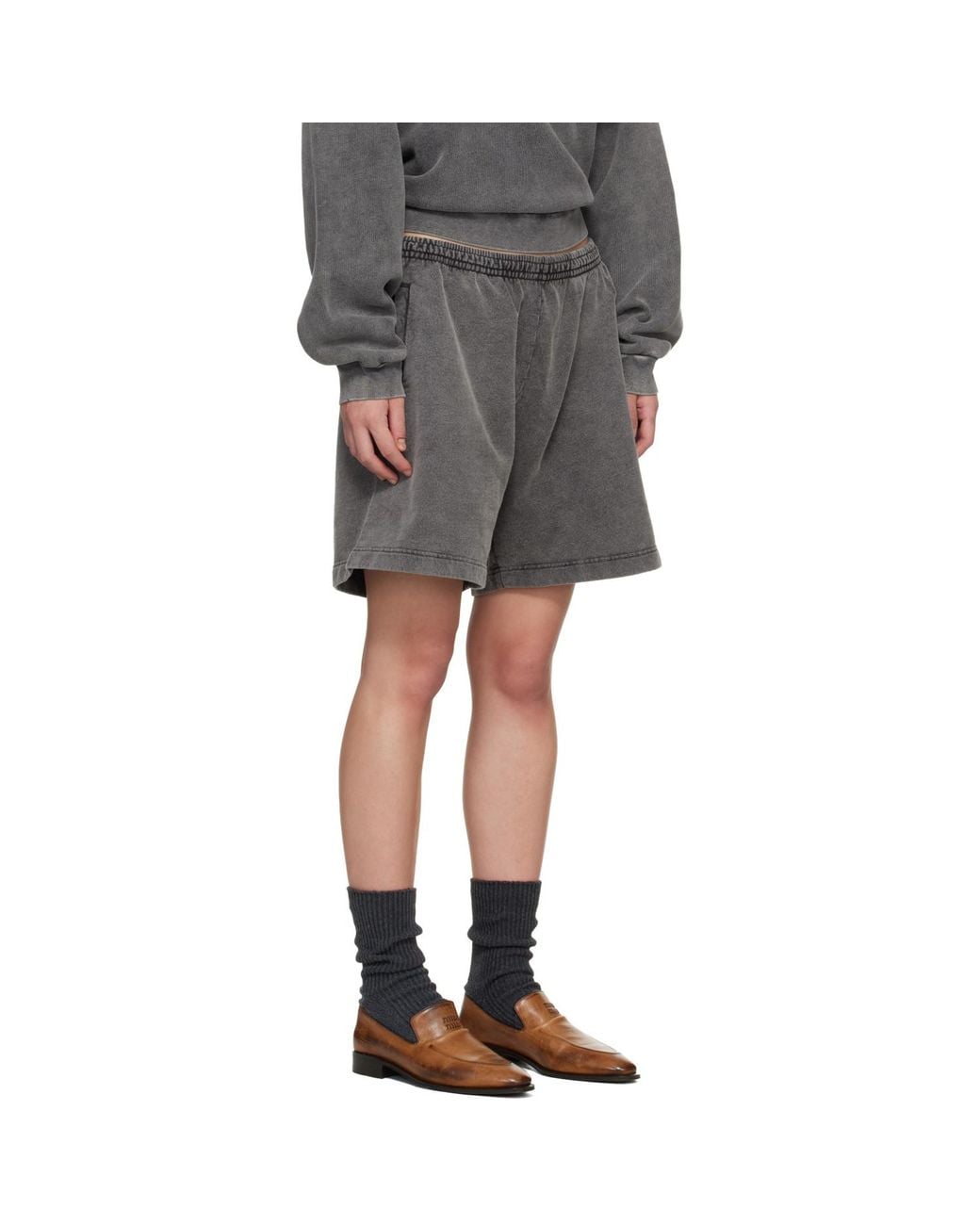 Acne Gray Cotton Shorts