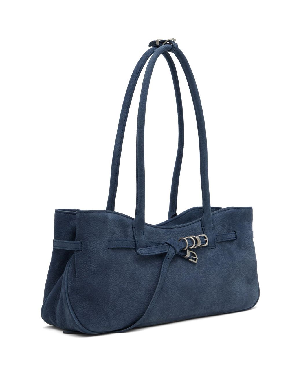 MARGE SHERWOOD Blue Leather 'grandma' Used Shoulder Bag