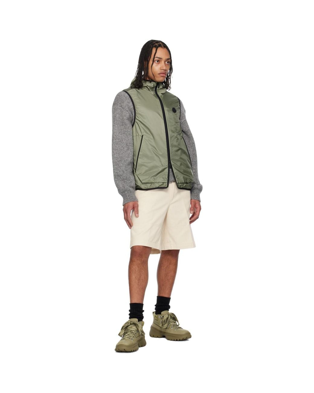 Moncler Green Khaki Moretan Vest for men
