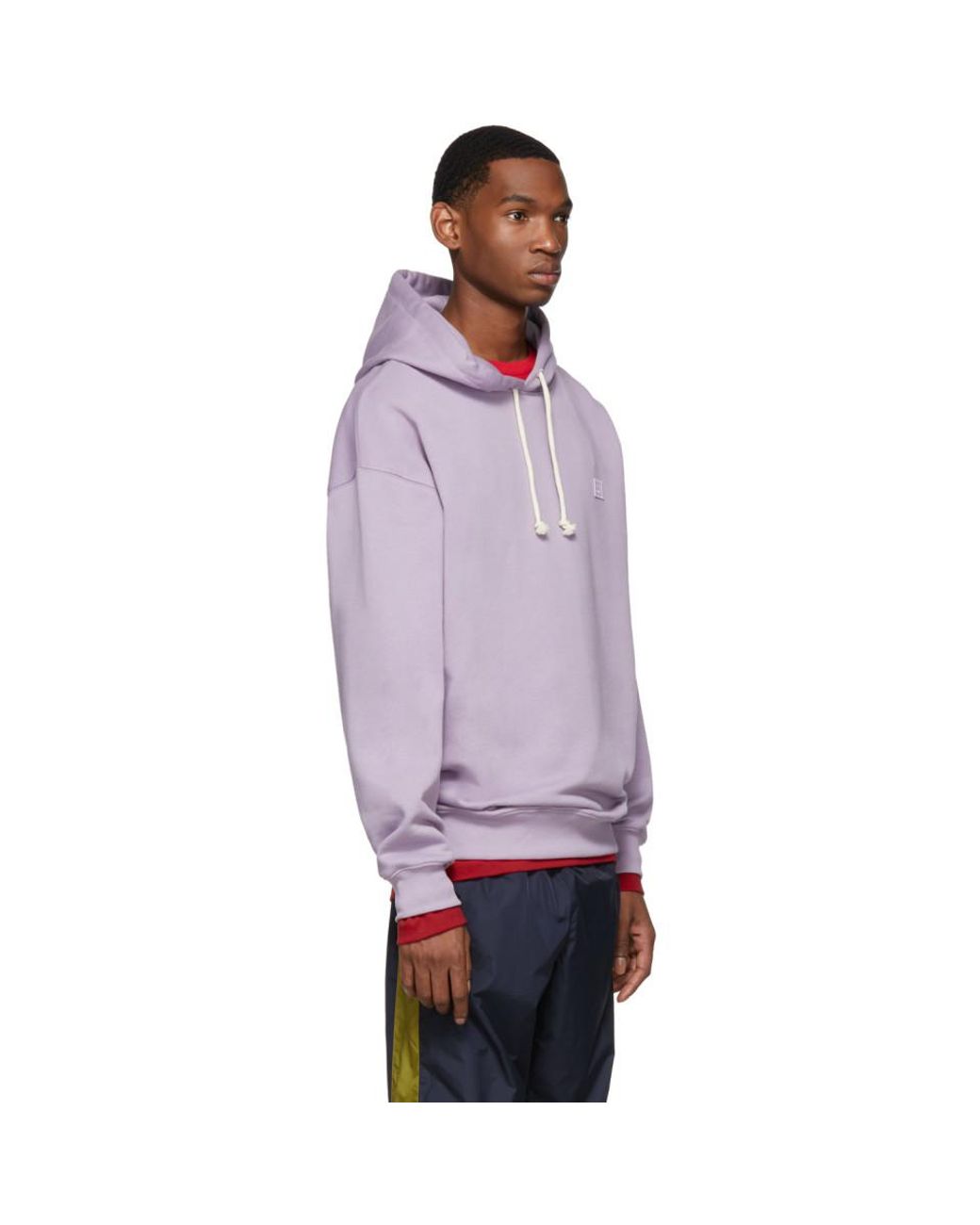 Purple Oversized Farrin Face Hoodie 