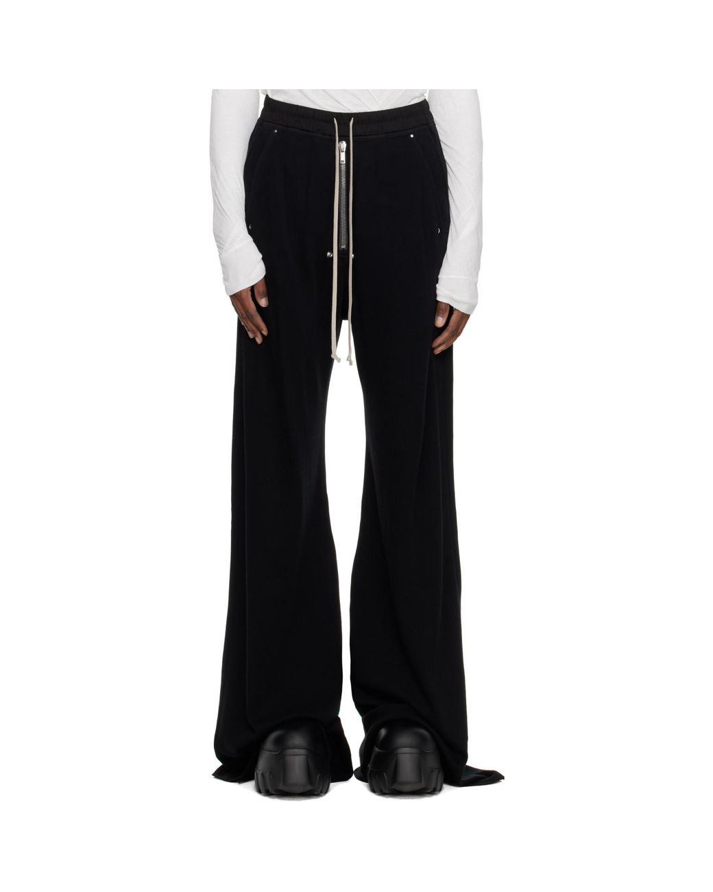 Rick Owens Black Tower Wide Bela Trousers for men