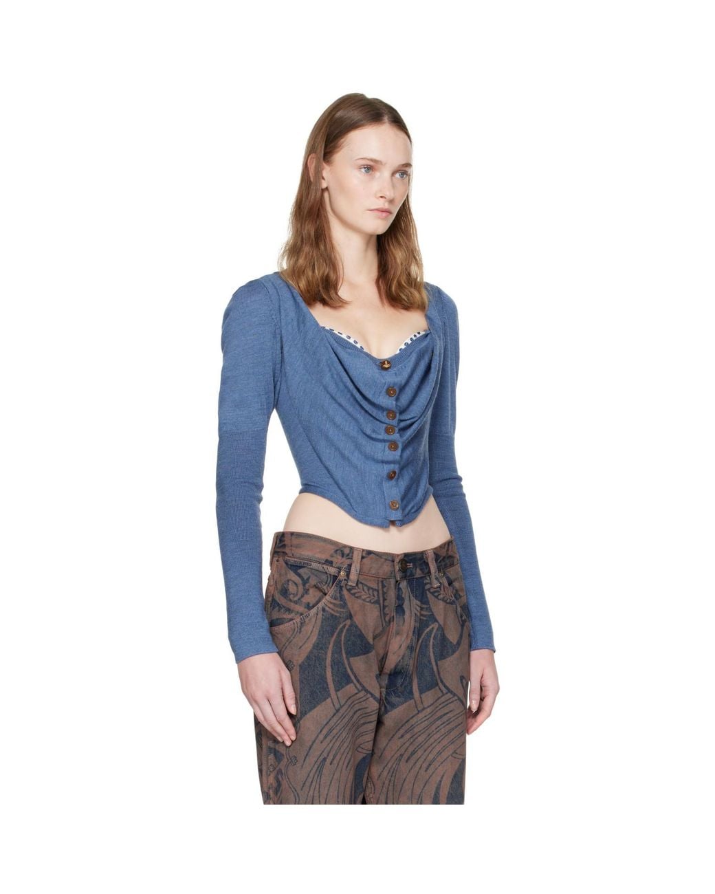 Vivienne Westwood Blue Bea Corset Cardigan
