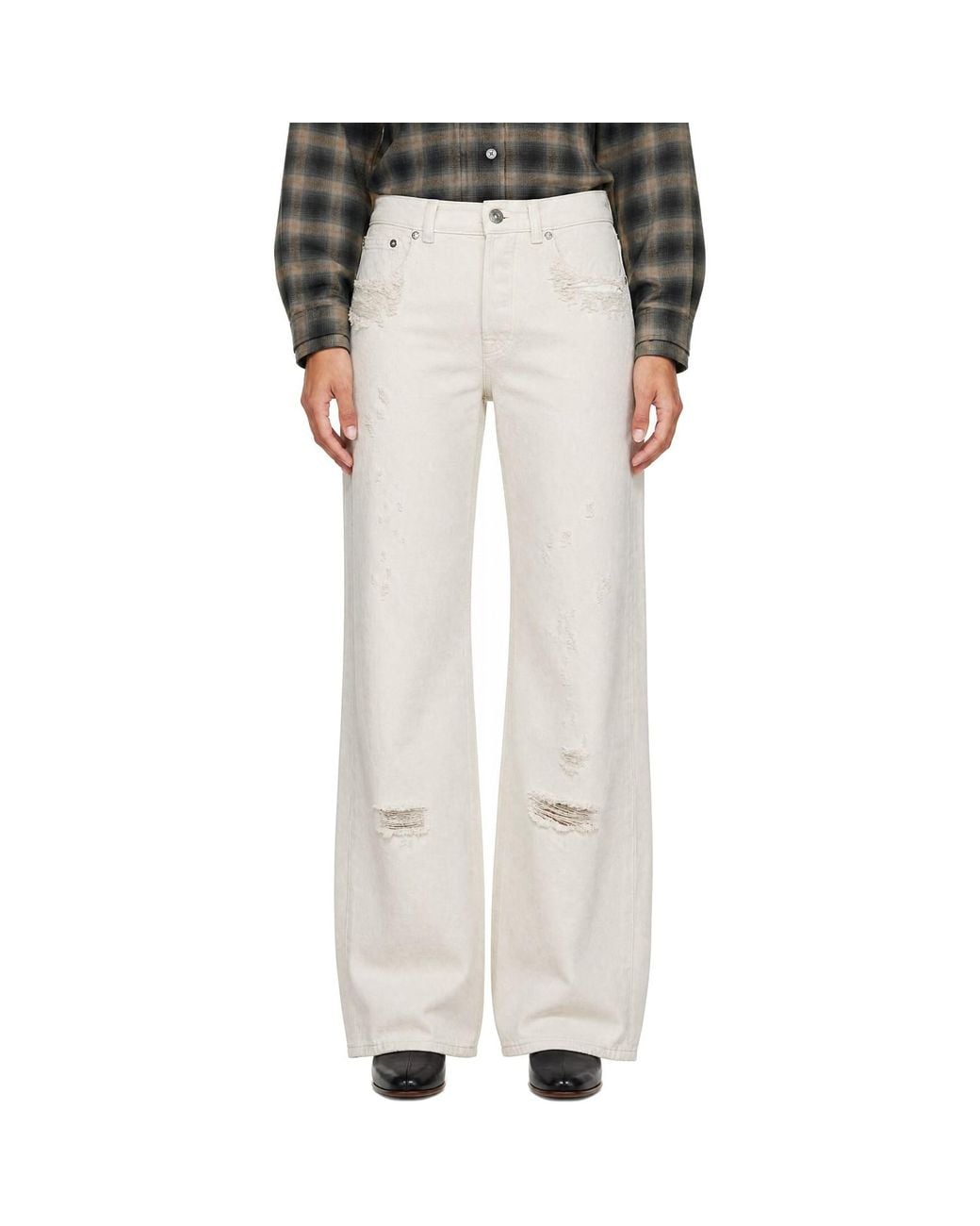 Our Legacy White Full Cut Jeans