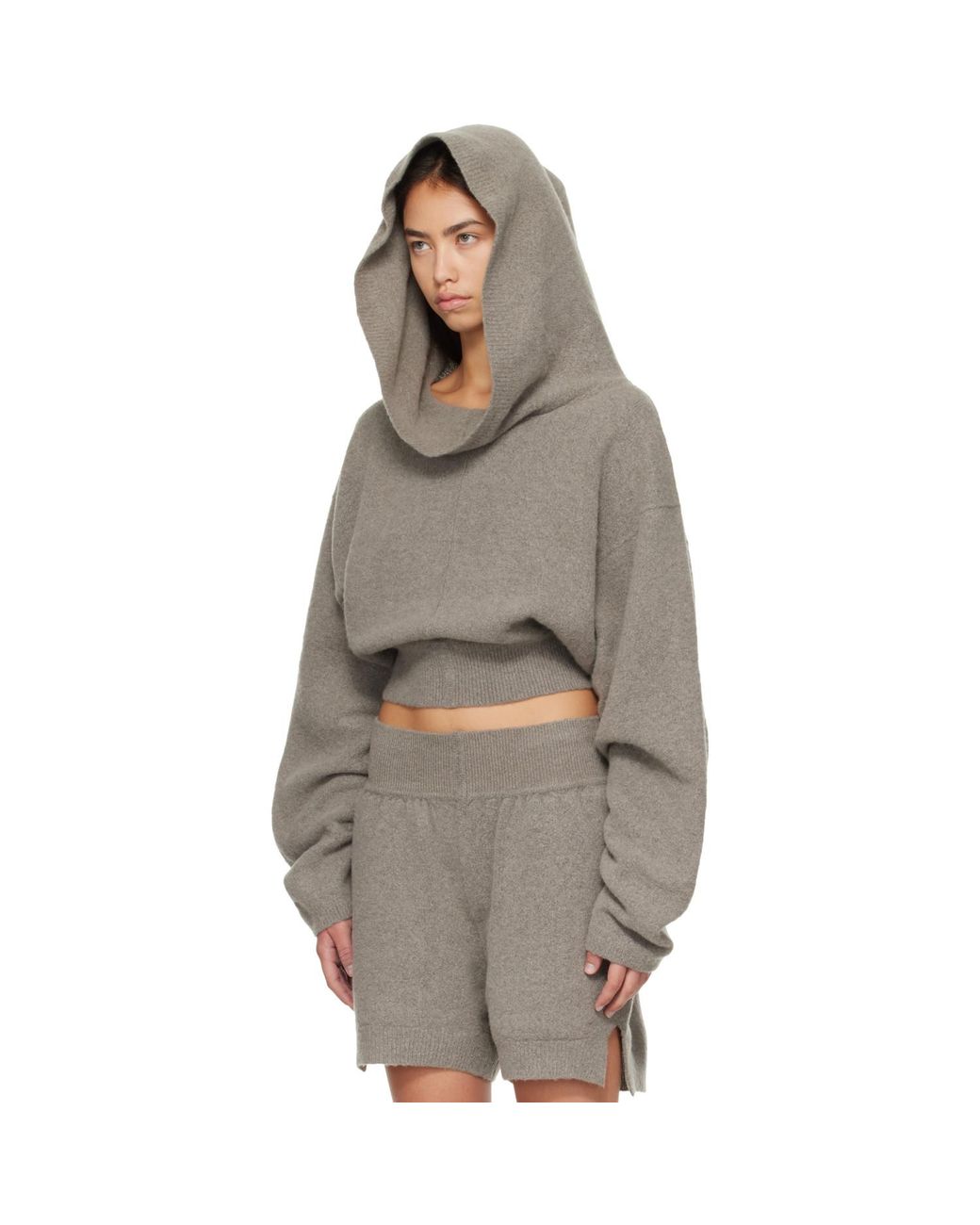 Rick Owens Gray Tower Pull Hoodie