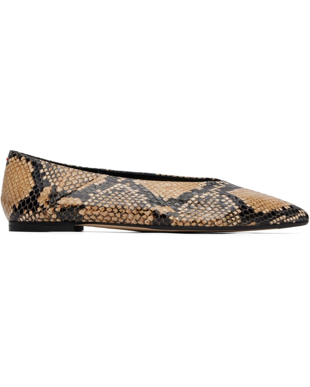 Aeyde Brown Moa Pointed-Toe Ballerina Flats