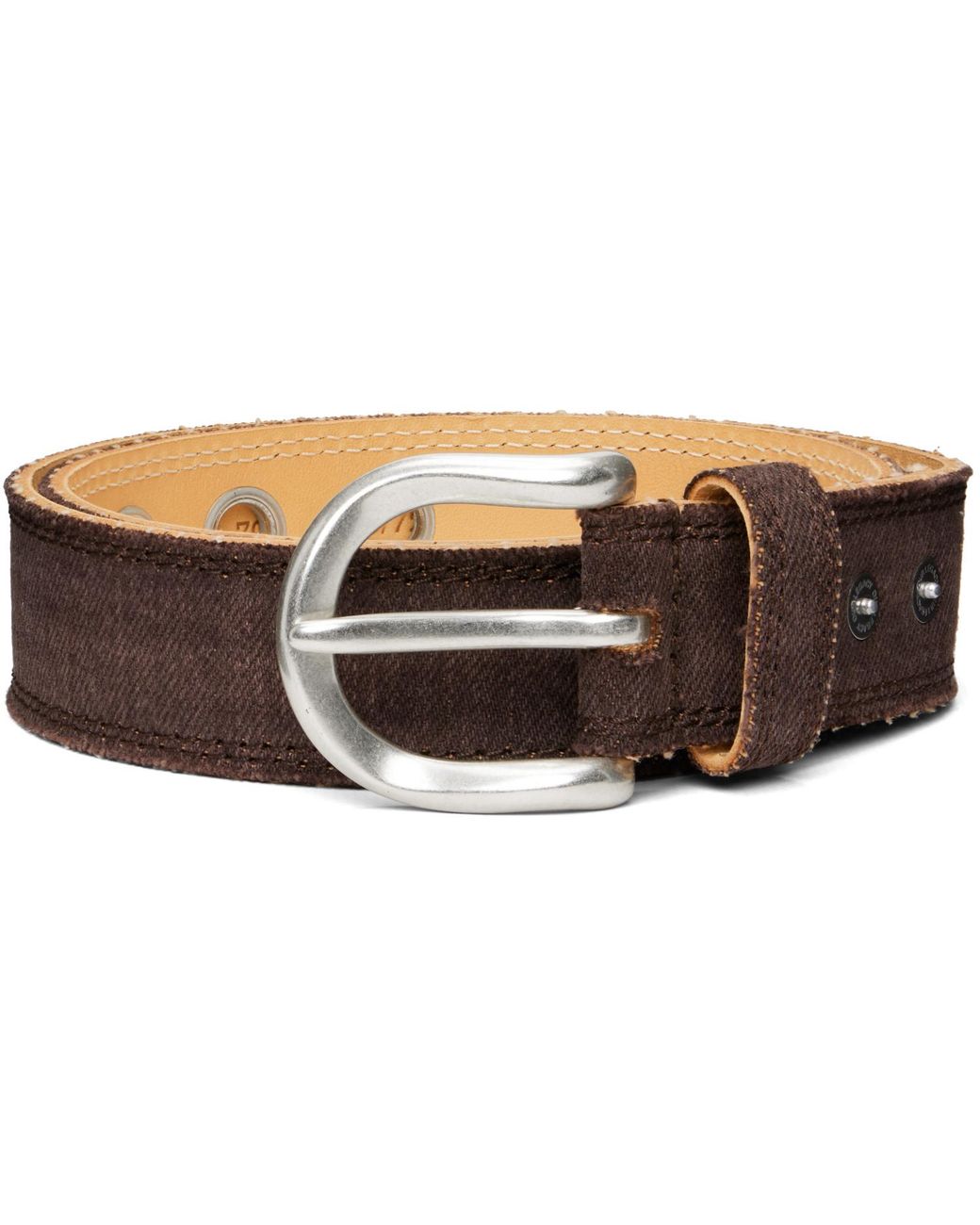 Our Legacy Black Fringed Denim Belt for men