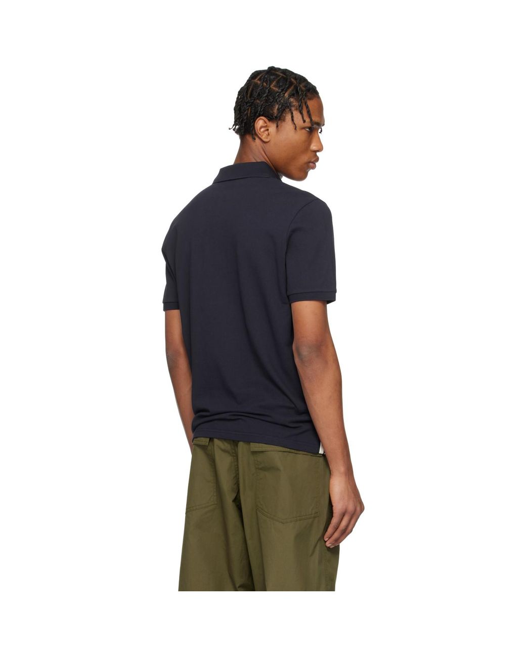 Moncler Blue Archivio Ss Polo for men