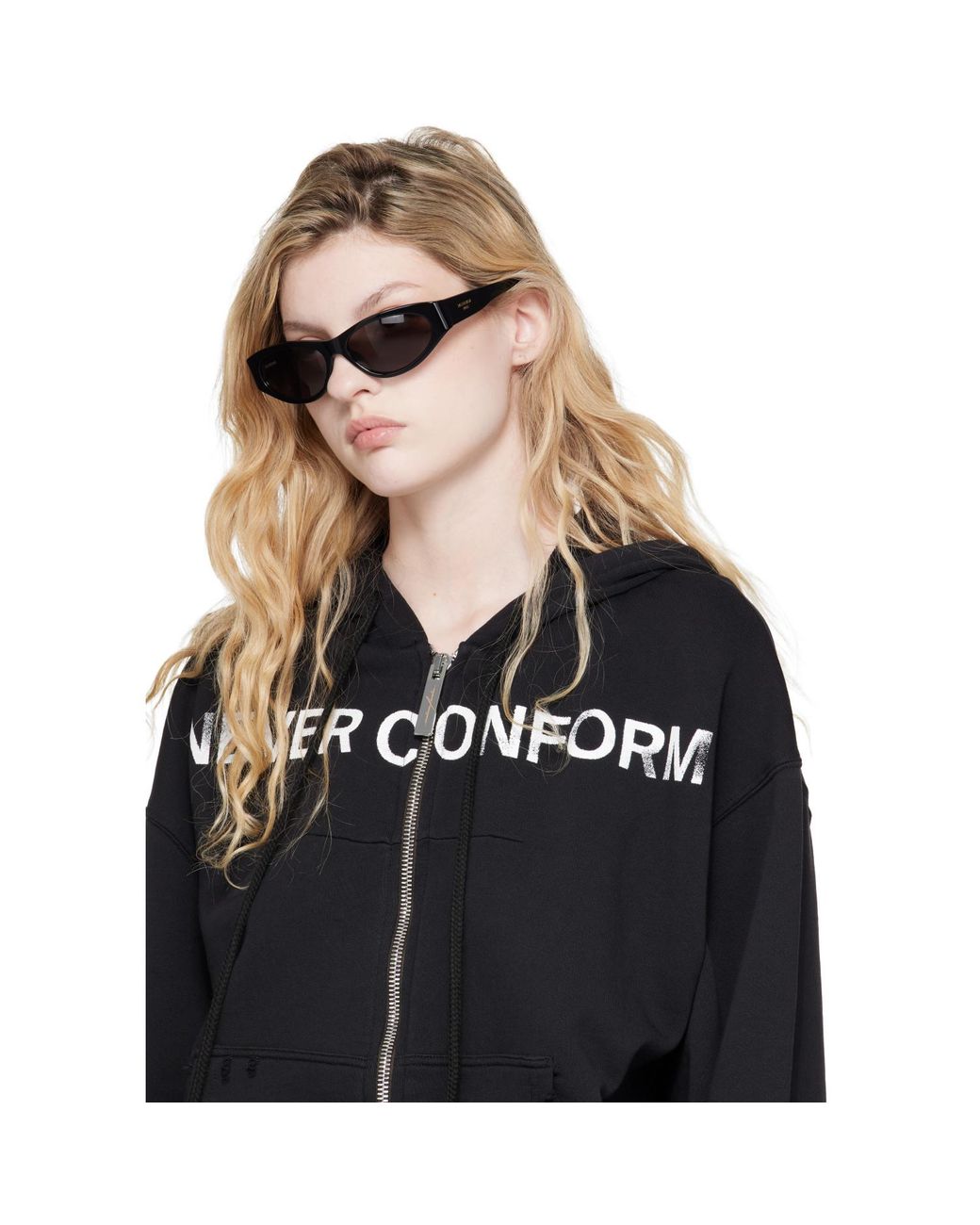 Balenciaga Black Tuesday Round Oval Sunglasses