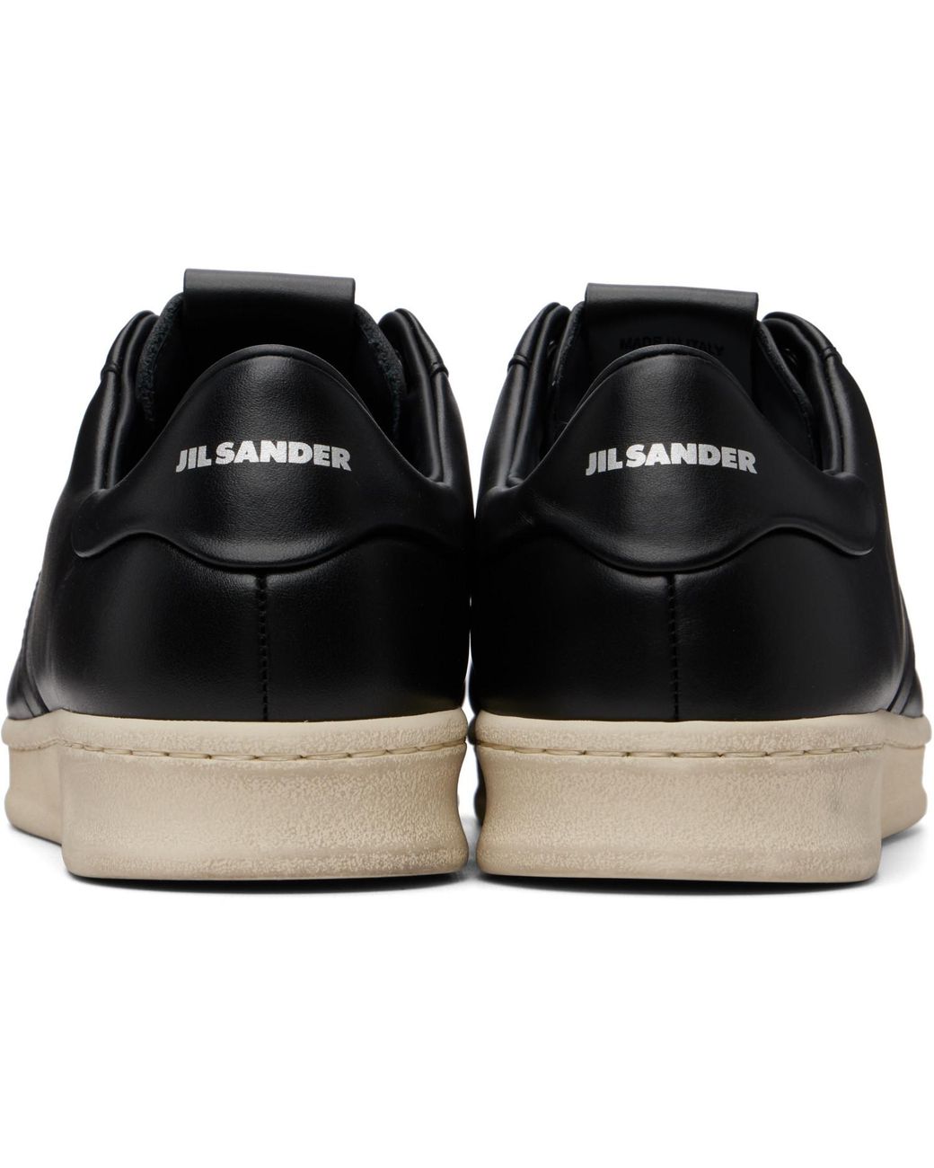Jil Sander Black Leather Sneakers for men