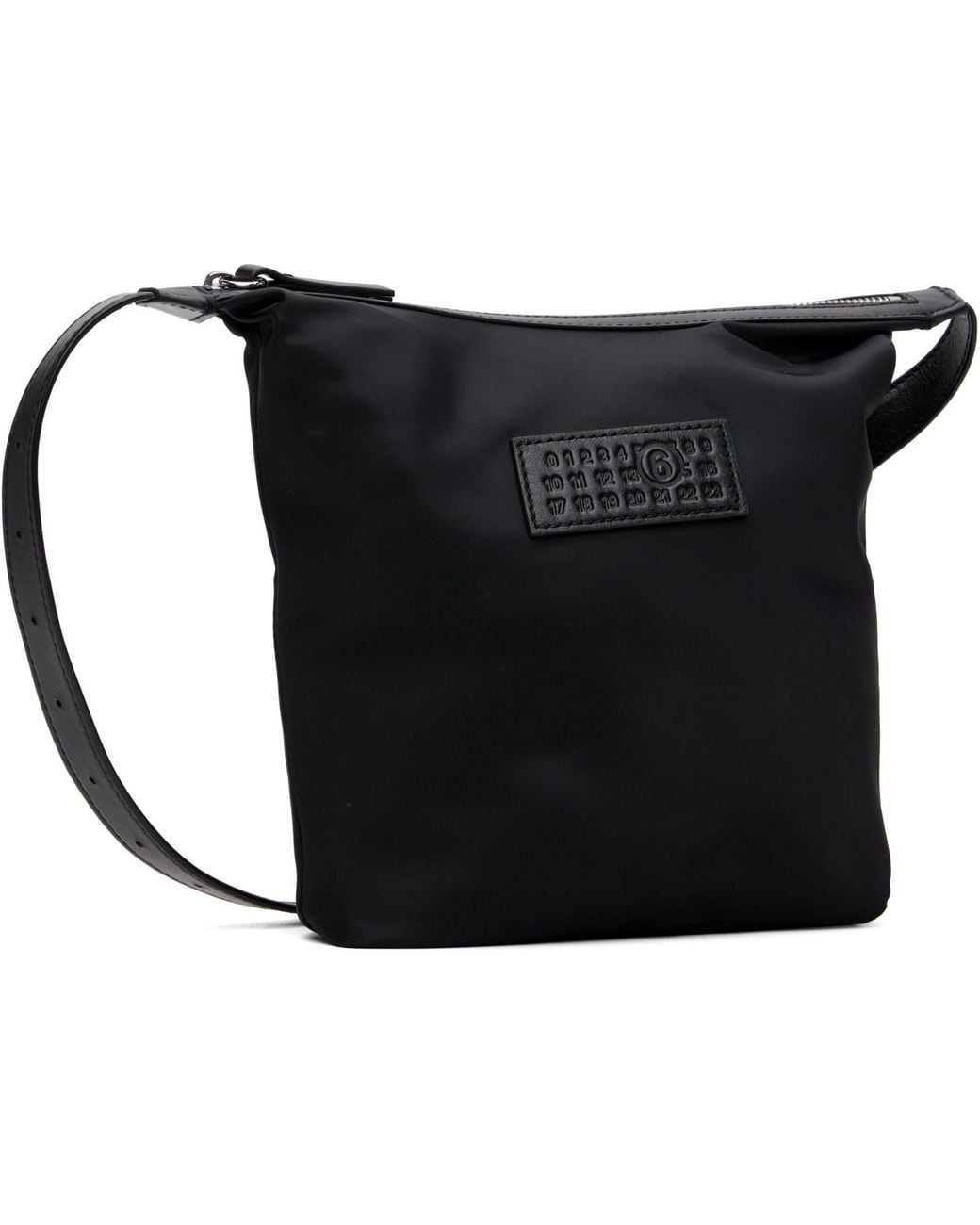 MM6 by Maison Margiela Black Numeric Vertical Crossbody Bag for men