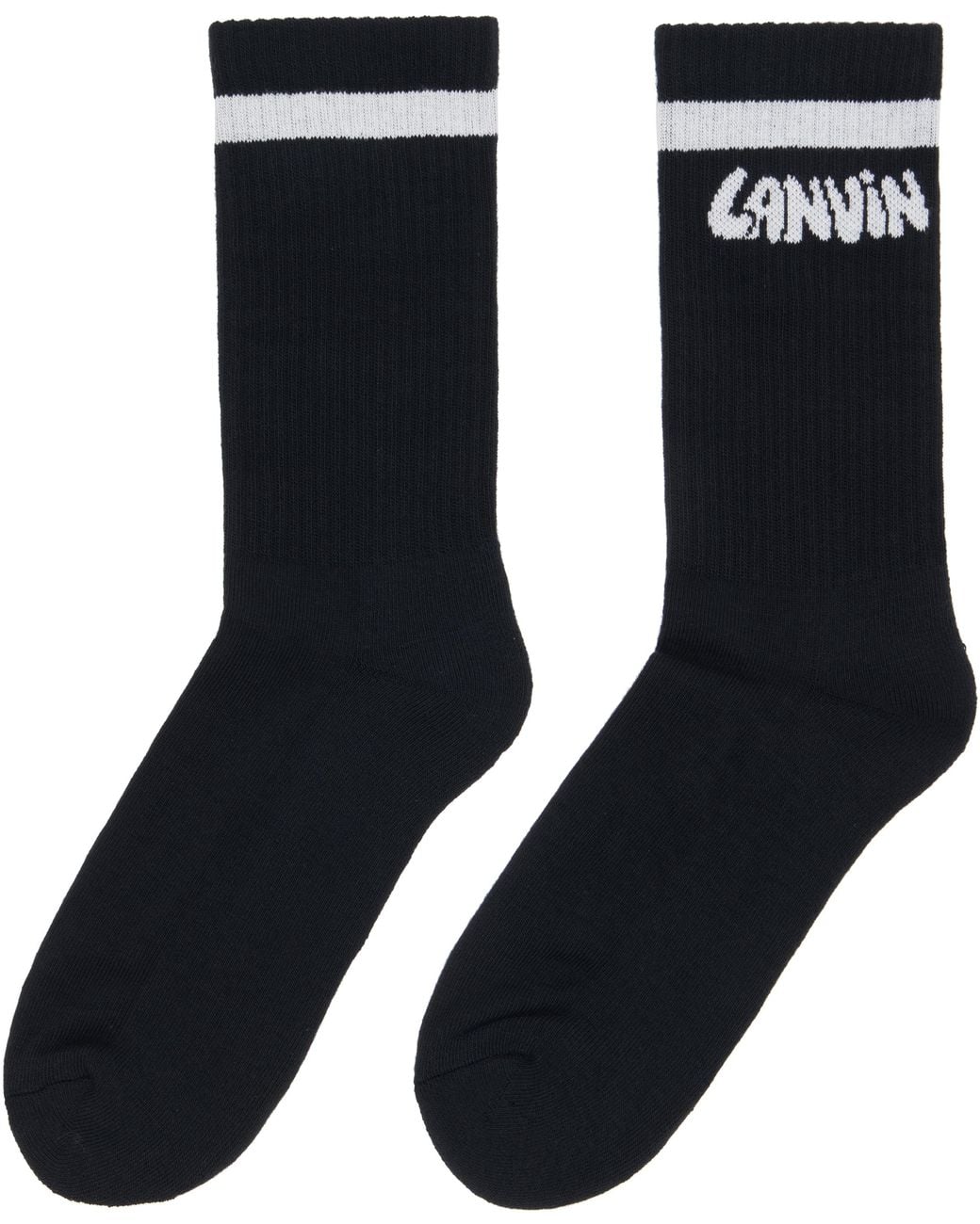 Lanvin Black Cotton Socks for men